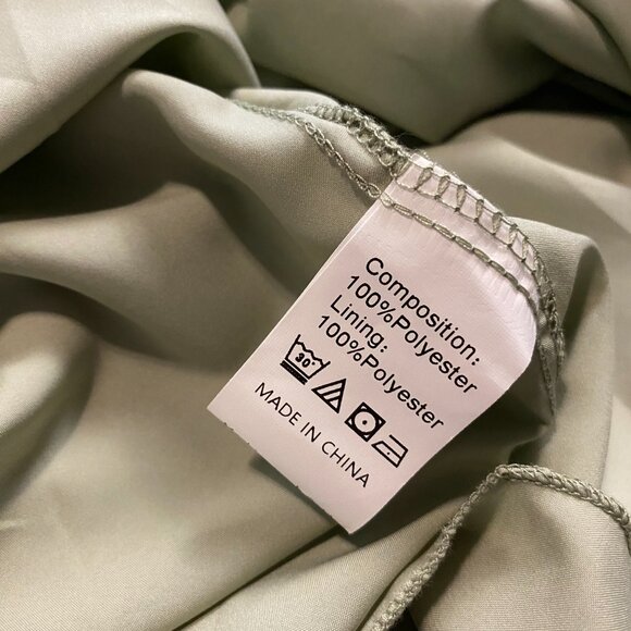 NWT Miss Sparkling Abstract Wrap Dress Size Large Green Pastel Colorful - Picture 5 of 7